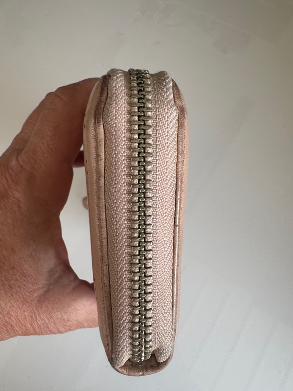 Coach Ashley Perforated Zip Around Wallet  in Blush - Picture 4 of 10
